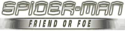 Spiderman Friend or Foe title screen for Wii